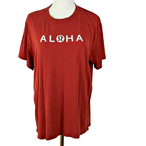 Rare Lululemon Women's MEDIUM Aloha All Yours Tee Tshirt Hawaii Exclusive *READ* - Picture 2 of 7